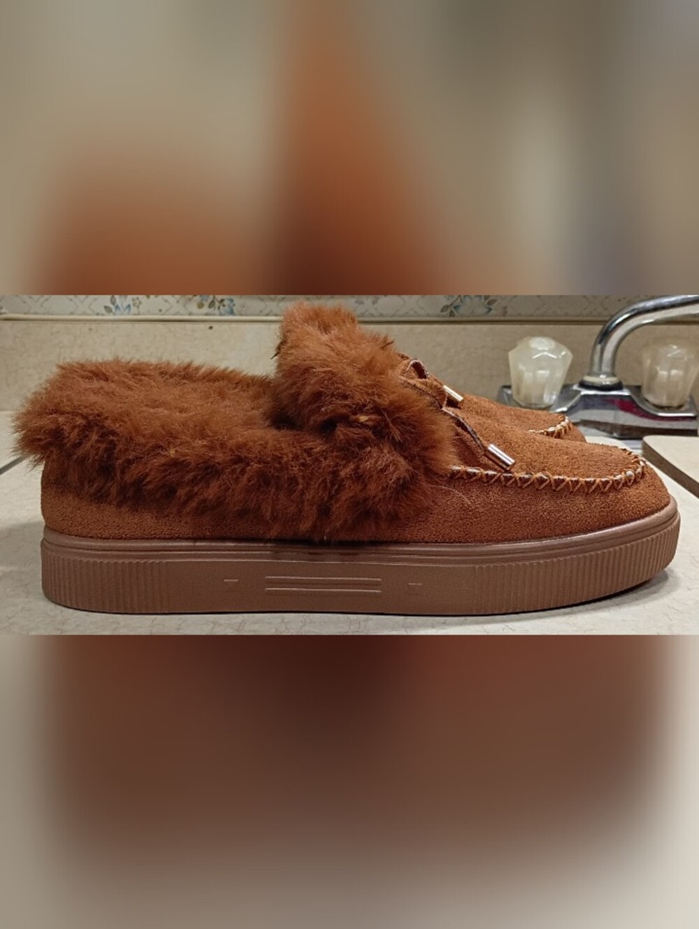 YLYL Women's Winter Flat Boots Warm Fur Lined, Fuzzy Thick Plush (7) - Picture 6 of 10